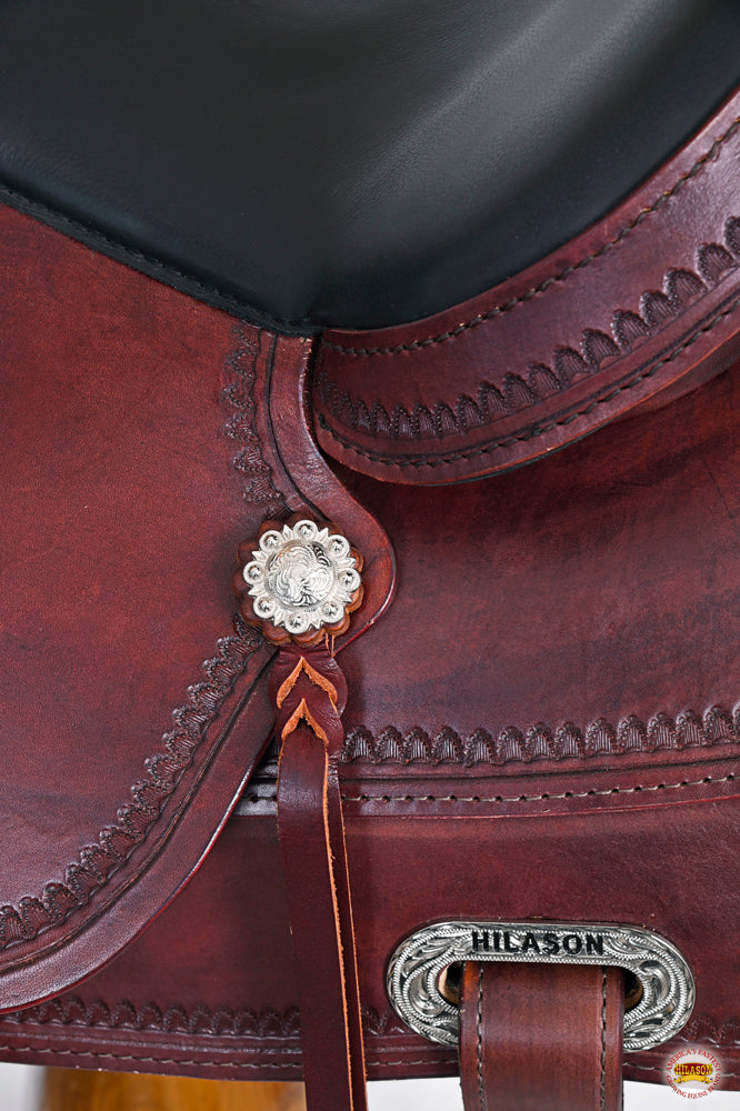 HILASON Western Horse Saddle American Leather Flex Tree Trail & Pleasure Mahogany