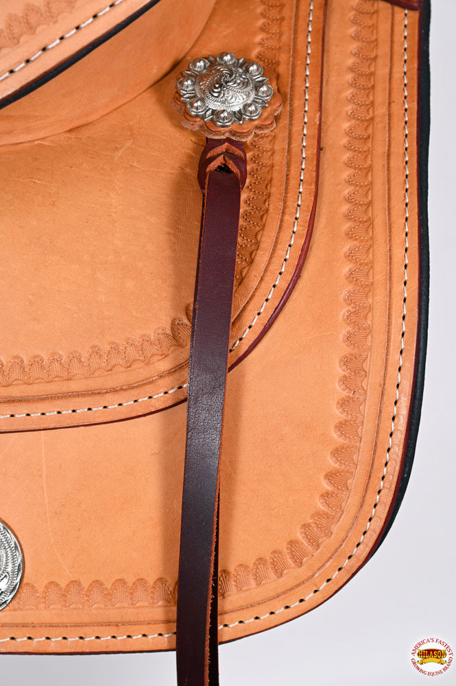 HILASON Western Horse Saddle American Leather Flex Tree Trail & Pleasure Oiled Tan | for Horses
