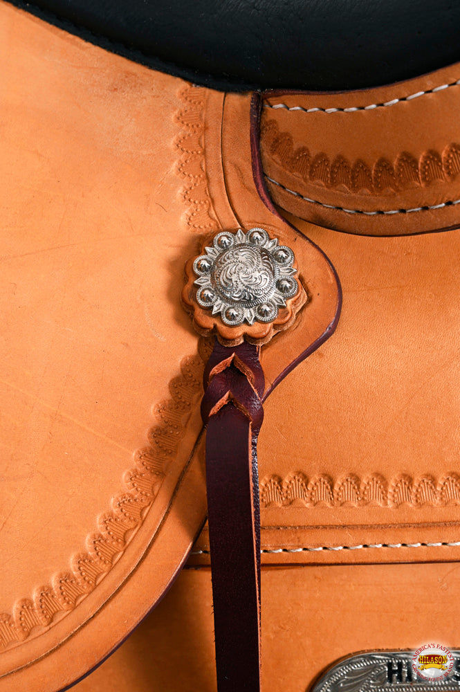 HILASON Western Horse Saddle American Leather Flex Tree Trail & Pleasure Oiled Tan | for Horses