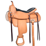 HILASON Western Horse Saddle American Leather Flex Tree Trail & Pleasure Oiled Tan | American Saddle Horse | Leather Saddle | Western Saddle | Saddle for Horses | Horse Saddle Western