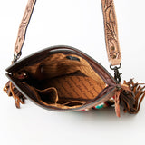 American Darling ADBG243 Clutch Hand Tooled Saddle Blanket Genuine Leather Women Bag Western Handbag Purse