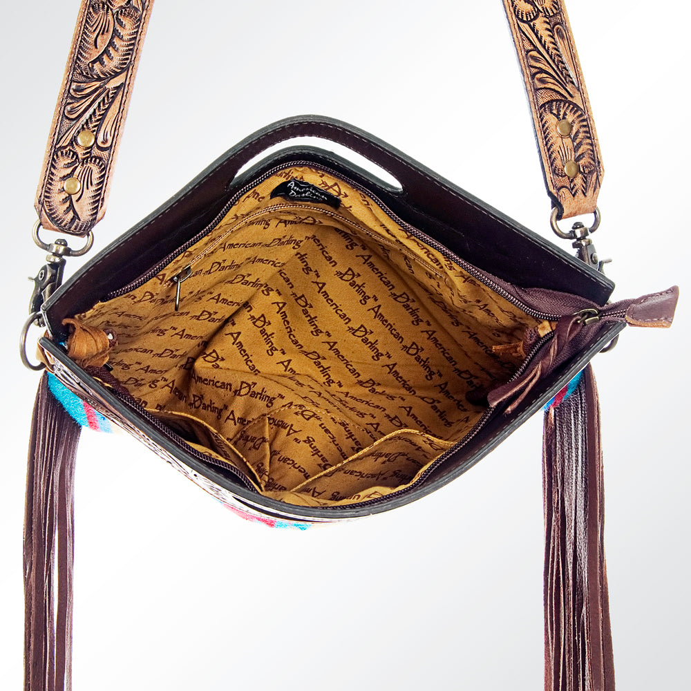 American Darling ADBG246 Clutch Hand Tooled Saddle Blanket Genuine Leather Women Bag Western Handbag Purse
