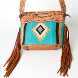 American Darling ADBG248 Clutch Hand Tooled Saddle Blanket Genuine Leather Women Bag Western Handbag Purse