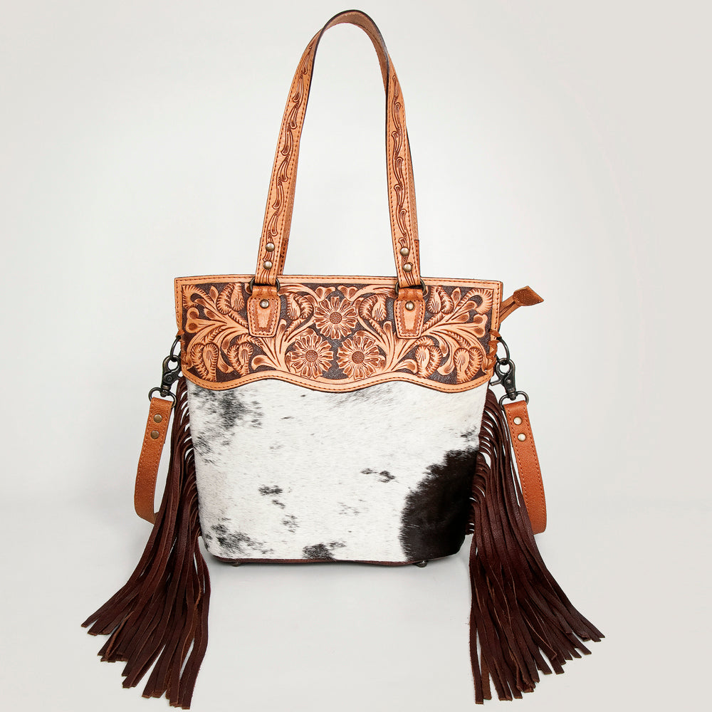 American Darling Cross Body Hand Tooled Hair on-Genuine Leather Western Women Bag Handbag Purse | Crossbody for Cute