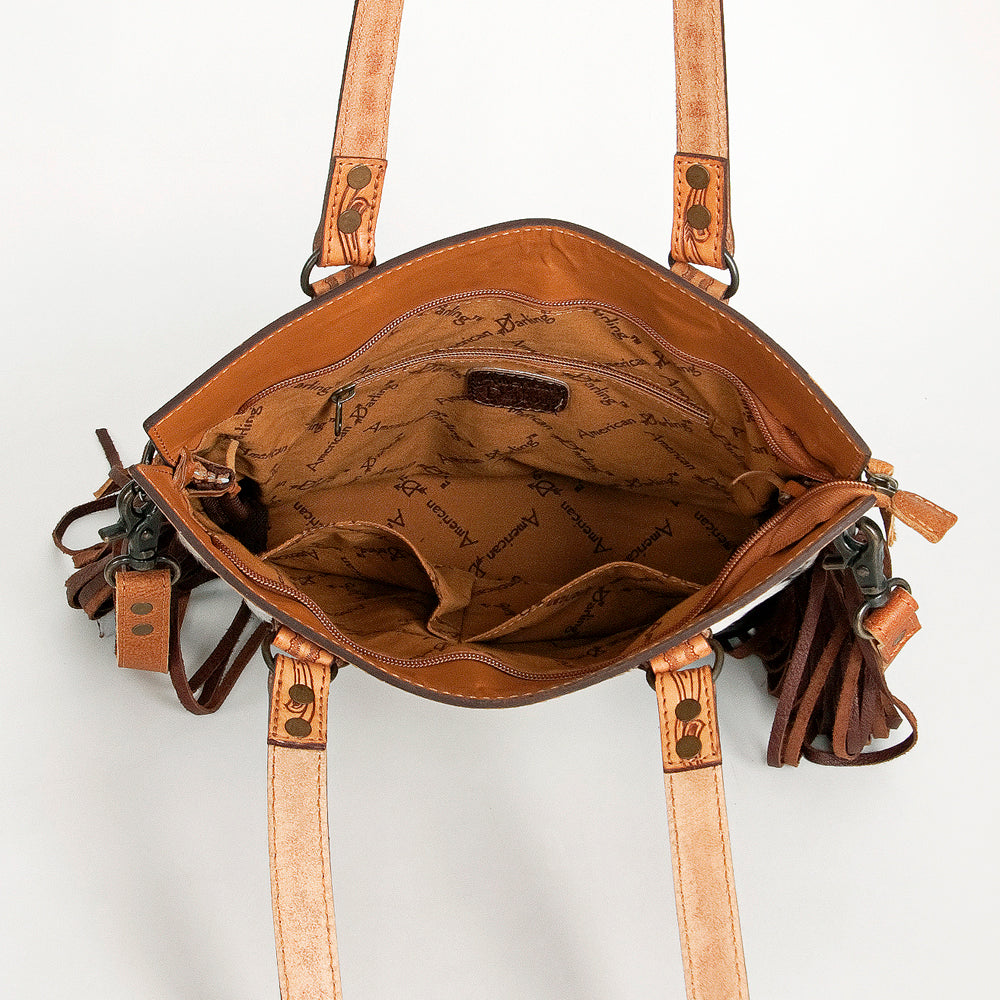 American Darling Cross Body Hand Tooled Hair on-Genuine Leather Western Women Bag Handbag Purse | Crossbody for Cute