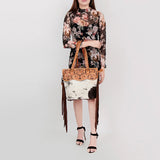 American Darling Cross Body Hand Tooled Hair on-Genuine Leather Western Women Bag Handbag Purse | Crossbody for Cute
