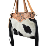 American Darling Cross Body Hand Tooled Hair on-Genuine Leather Western Women Bag Handbag Purse | Crossbody for Cute