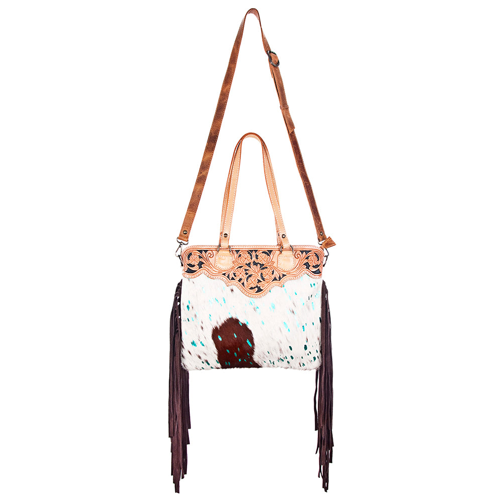 American Darling Cross Body Hand Tooled Hair on-Genuine Leather Western Women Bag Handbag Purse | Crossbody for Cute