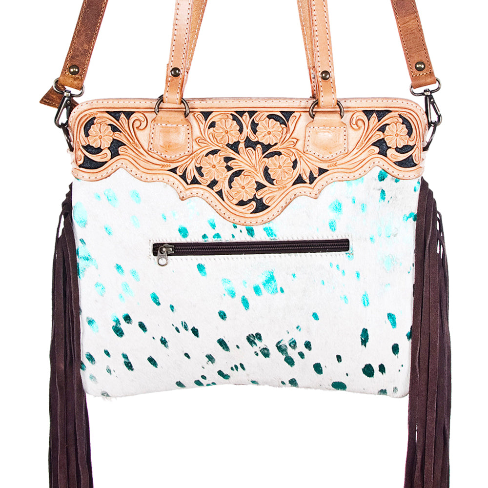 American Darling Cross Body Hand Tooled Hair on-Genuine Leather Western Women Bag Handbag Purse | Crossbody for Cute