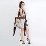 American Darling Cross Body Hand Tooled Hair on-Genuine Leather Western Women Bag Handbag Purse | Crossbody for Cute