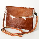 American Darling ADBGS178TAW Envelope Hair On Genuine Leather Women Bag Western Handbag Purse