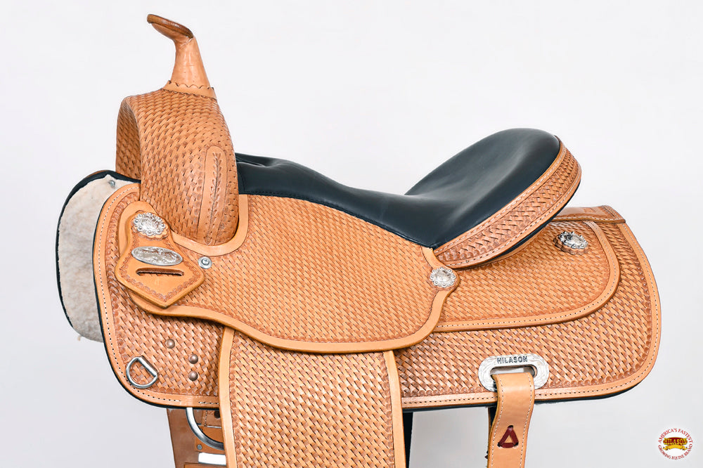 HILASON Western Draft Horse Trail Pleasure Tan American Leather Saddle | Horse Saddle | Western Saddle | Draft Horse Saddle | Saddle for Horses | Horse Leather Saddle