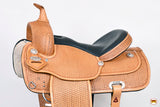 HILASON Western Draft Horse Trail Pleasure Tan American Leather Saddle | Horse Saddle | Western Saddle | Draft Horse Saddle | Saddle for Horses | Horse Leather Saddle