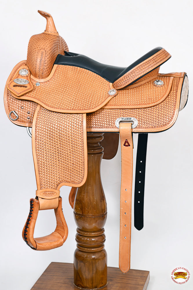 HILASON Western Draft Horse Trail Pleasure Tan American Leather Saddle | Horse Saddle | Western Saddle | Draft Horse Saddle | Saddle for Horses | Horse Leather Saddle