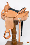 HILASON Western Draft Horse Trail Pleasure Tan American Leather Saddle | Horse Saddle | Western Saddle | Draft Horse Saddle | Saddle for Horses | Horse Leather Saddle
