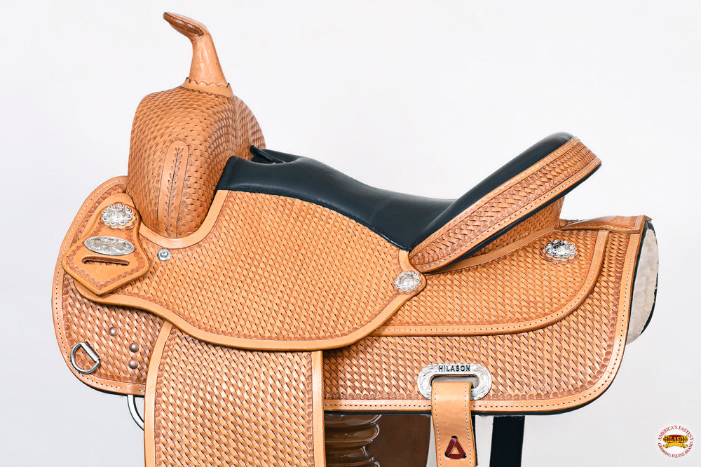 HILASON Western Draft Horse Trail Pleasure Tan American Leather Saddle | Horse Saddle | Western Saddle | Draft Horse Saddle | Saddle for Horses | Horse Leather Saddle