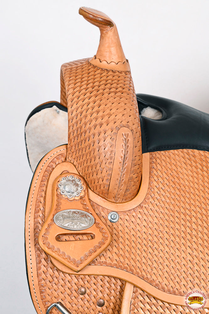 HILASON Western Draft Horse Trail Pleasure Tan American Leather Saddle | Horse Saddle | Western Saddle | Draft Horse Saddle | Saddle for Horses | Horse Leather Saddle