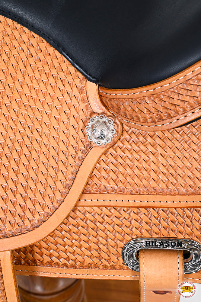 HILASON Western Draft Horse Trail Pleasure Tan American Leather Saddle | Horse Saddle | Western Saddle | Draft Horse Saddle | Saddle for Horses | Horse Leather Saddle