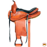 Hilason Gaited Horse Western Trail Pleasure Endurance American Leather Saddle Tan