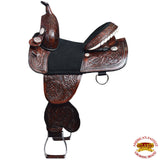 HILASON Western Horse Child Saddle Treeless American Leather Barrel | Horse Saddle | Western Saddle | Treeless Saddle | Saddle for Horses | Horse Leather Saddle