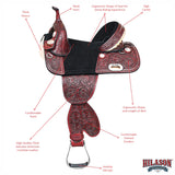 Western Horse Child Saddle Treeless American Leather Barrel