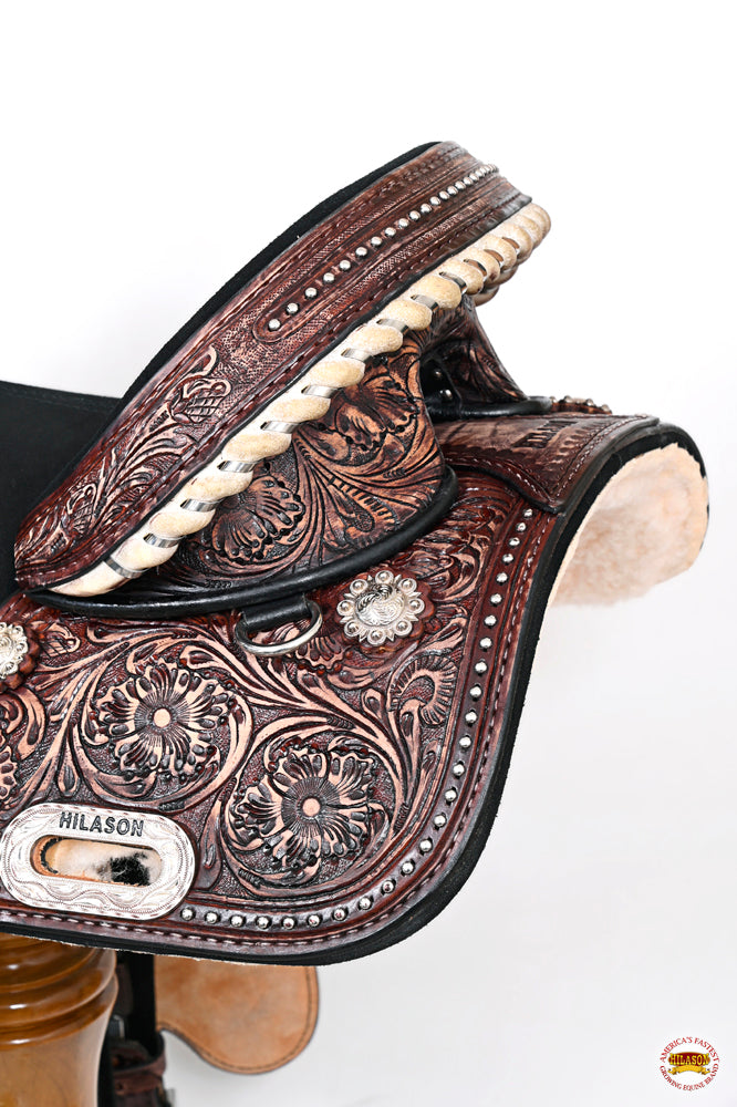 Western Horse Child Saddle Treeless American Leather Barrel