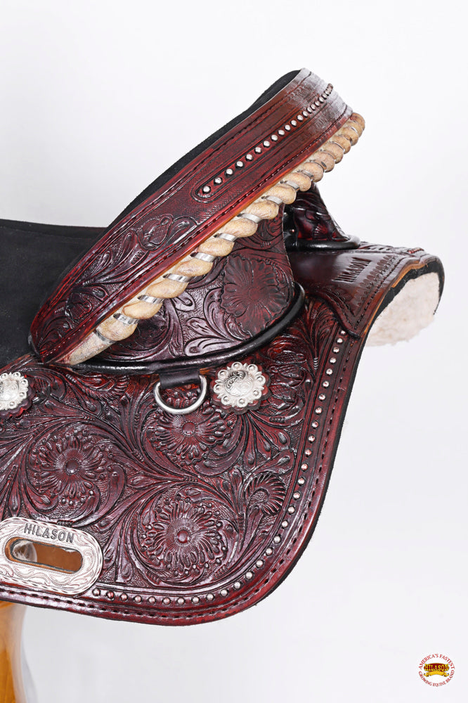 HILASON Western Horse Saddle Treeless American Leather Barrel Racing | for Horses