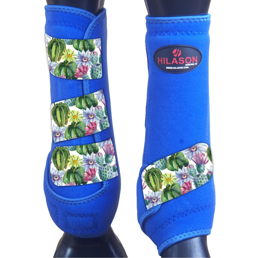 Large Hilason H. Medicine Sports Boots Front Leg Royal Seamlesscactus by Hilason – Cowboy and equestrian accessories