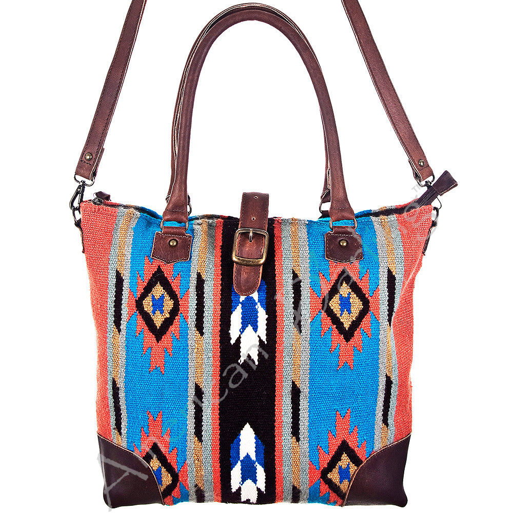 American Darling ADBG267 Tote Saddle Blanket Genuine Leather Women Bag Western Handbag Purse