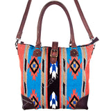 American Darling ADBG267 Tote Saddle Blanket Genuine Leather Women Bag Western Handbag Purse