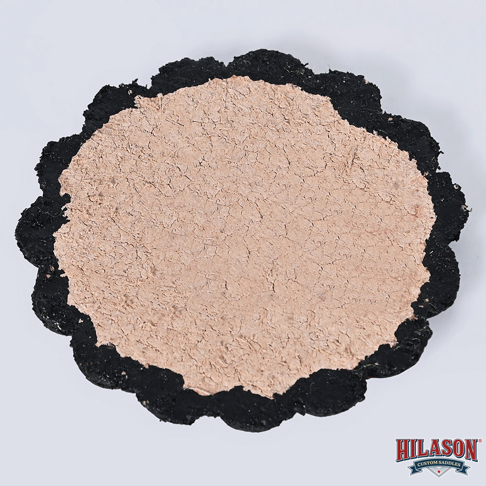 1" Hilason Plain Scalloped Leather Rosette Concho Saddle Dark Brown