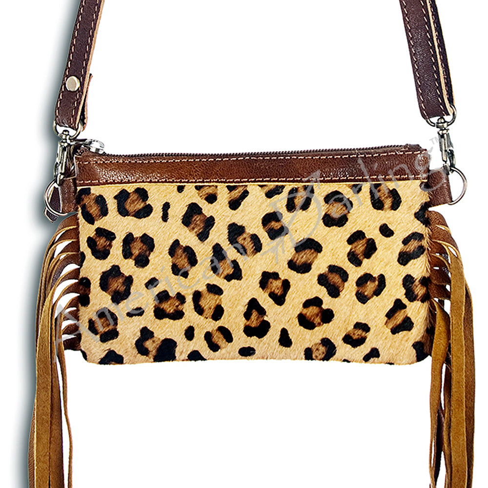 American Darling Small Crossbody Hair On Genuine Leather Western Women Bag Handbag Purse | for Cute