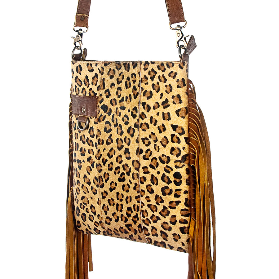 American Darling Hair-on Cowhide Leather Crossbody Bag – Large Western Style Purse