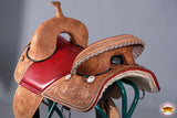 Hilason Western Horse Treeless Trail Barrel American Leather Saddle
