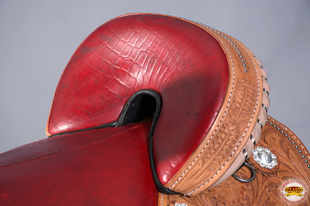 Hilason Western Horse Treeless Trail Barrel American Leather Saddle