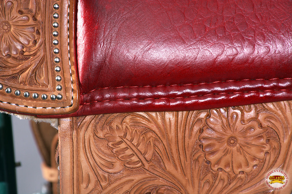 Hilason Western Horse Treeless Trail Barrel American Leather Saddle