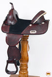 Western Horse Saddle Hilason Treeless Genuine American Leather Trail Tack