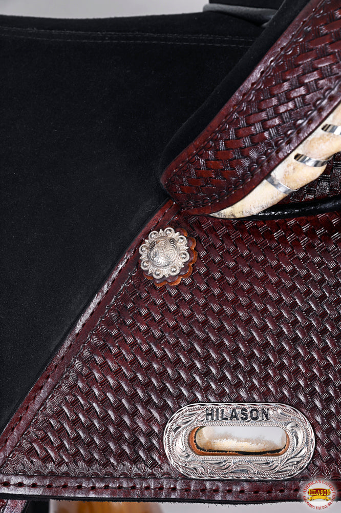 Western Horse Saddle Hilason Treeless Genuine American Leather Trail Tack