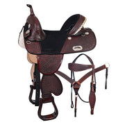 Western Horse Saddle Hilason Treeless Genuine American Leather Trail Tack