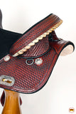 Hilason Treeless Trail Barrel American Leather Saddle Tack Set