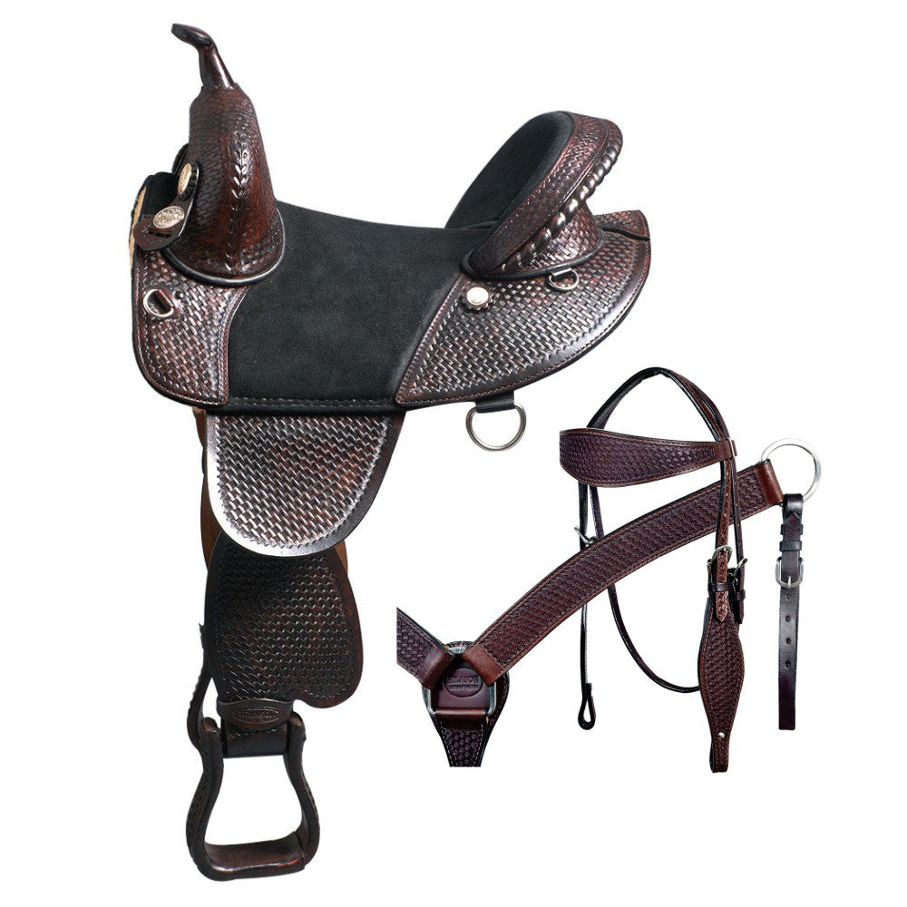 Hilason Western Horse Saddle Treeless American Leather Trail Barrel Tack