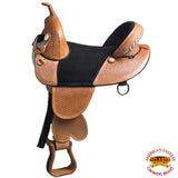 HILASON Western Horse Saddle Treeless American Leather Trail Barrel Tack | Horse Saddle | Western Saddle | Treeless Saddle | Saddle for Horses | Horse Leather Saddle