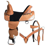 Hilason Western Horse Saddle Treeless American Leather Trail Barrel Tack
