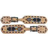 Hilason Western slobber Straps American Genuine Leather Tan
