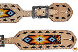 Hilason Western slobber Straps American Genuine Leather Tan