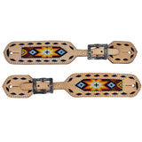 Hilason Western slobber Straps American Genuine Leather Tan