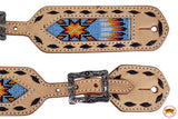 Hilason Western slobber Straps American Genuine Leather Tan
