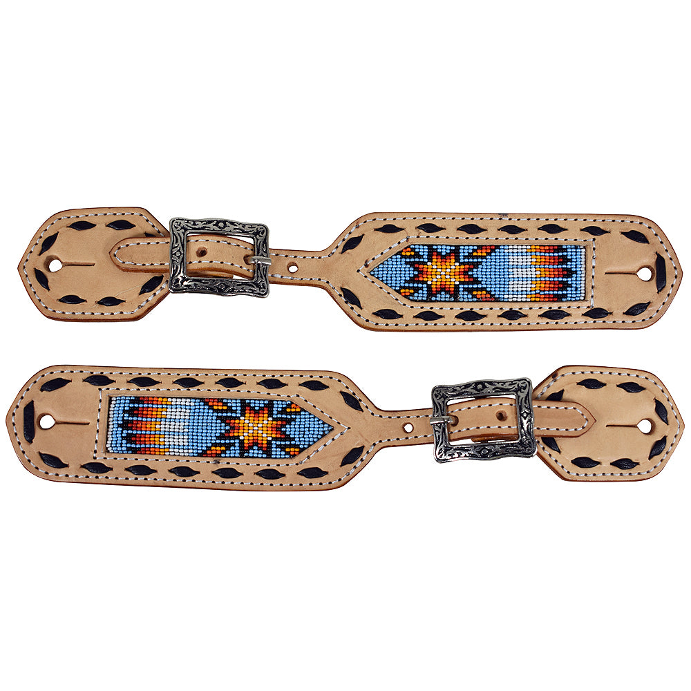 Hilason Western slobber Straps American Genuine Leather Tan
