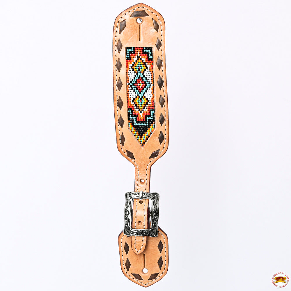 Hilason Western slobber Straps American Genuine Leather Tan