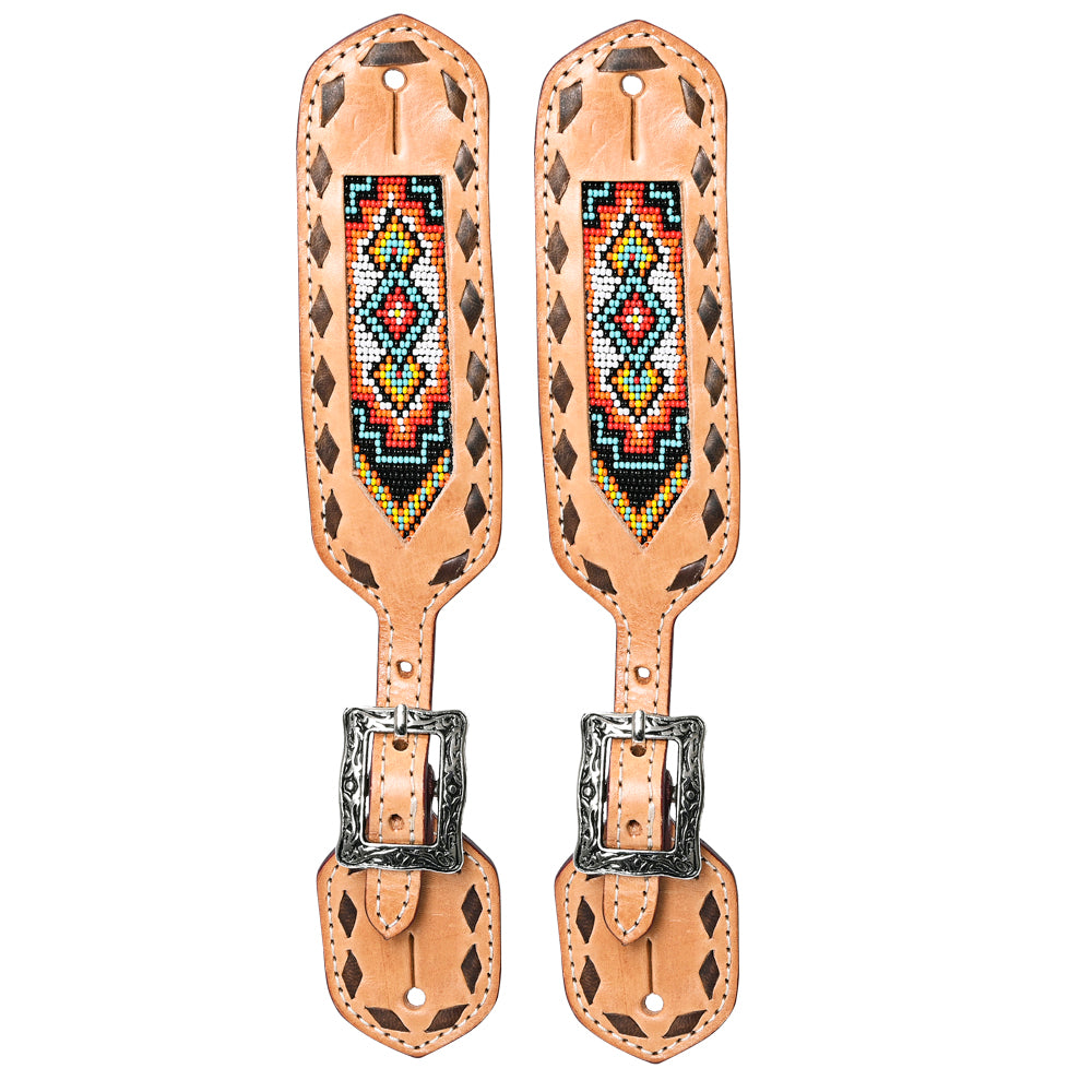 Hilason Western slobber Straps American Genuine Leather Tan